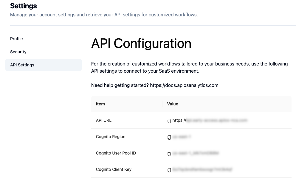 API Configuration